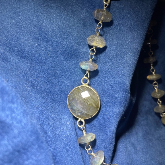 Handmade Labradorite necklace wire wrapped with sterling silver. $400 Retail - Picture 7 of 13